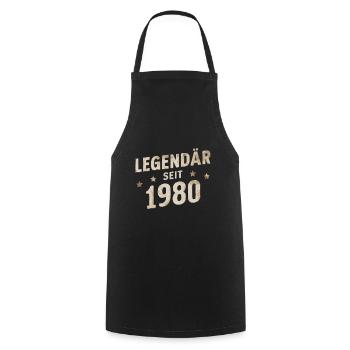 Legendär Seit 1980 - Kochschürze - Schwarz - Vorne - AI Model Male 185 dark (185cm)