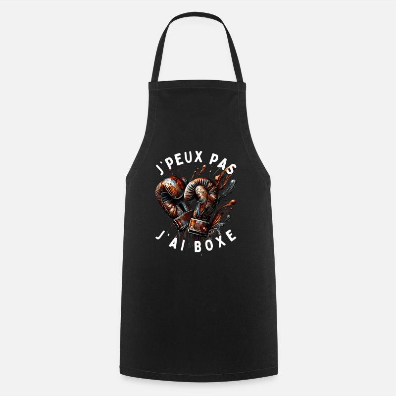J'peux Pas, J'ai Boxe B - Tablier de cuisine - noir