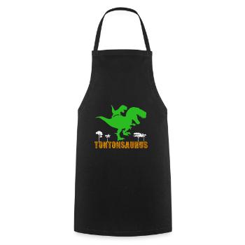 Mon Tonton Est Un Vieux Dinosaure Cool - Tablier de cuisine - noir - Devant - AI Model Male 185 dark (185cm)