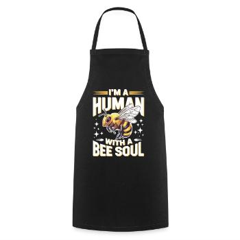 abeille abeille apicultrice abeille abeille - Tablier de cuisine - noir - Devant - AI Model Male 185 dark (185cm)