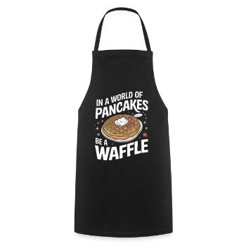 Waffles Breakfast Sweets - Cooking Apron - black - Front - AI Model Male 185 dark (185cm)