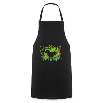 Squirrel tiles animal - Cooking Apron - black - Front - AI Model Male 185 dark (185cm)