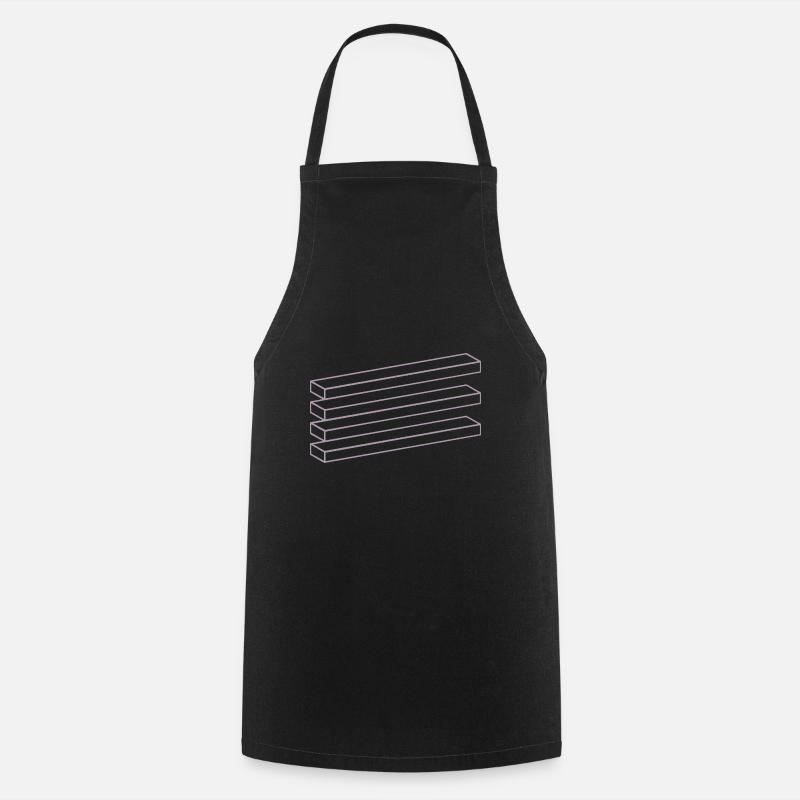 Geometry Optics Illusion Illusion Board Box - Cooking Apron - black