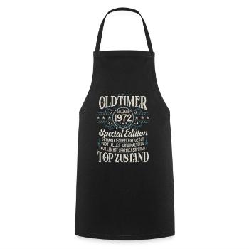 Oldtimer Baujahr Jahrgang 1972 Geburtstag Geschenk - Kochschürze - Schwarz - Vorne - AI Model Male 185 dark (185cm)