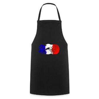 Drapeau de France Motorsport - Tablier de cuisine - noir - Devant - AI Model Male 185 dark (185cm)