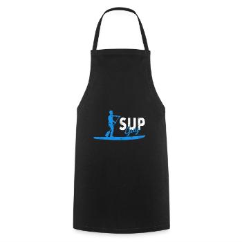 SUP Guy pour les hommes - Tablier de cuisine - noir - Devant - AI Model Male 185 dark (185cm)