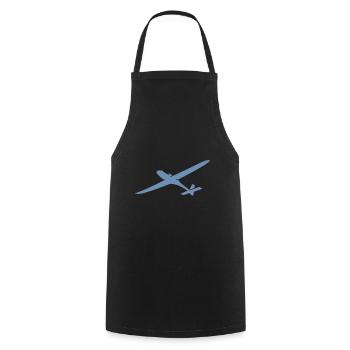 Sky Glider: Silhouette of a glider - Cooking Apron - black - Front - AI Model Male 185 dark (185cm)