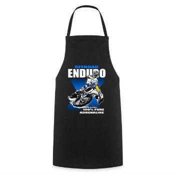 Enduro Tout-terrain - Tablier de cuisine - noir - Devant - AI Model Male 185 dark (185cm)