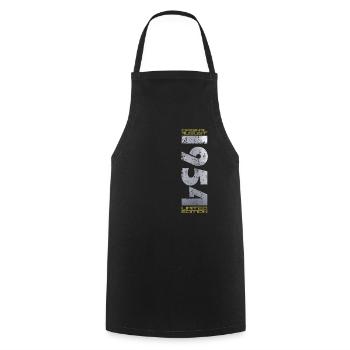 70th Birthday Original August 1954 Born 1954 - Cooking Apron - black - Front - AI Model Male 185 dark (185cm)