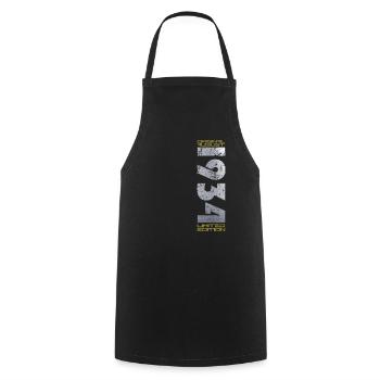 90th Birthday Original August 1934 Born 1934 - Cooking Apron - black - Front - AI Model Male 185 dark (185cm)