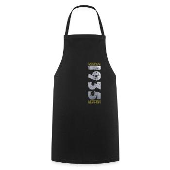 90th Birthday Original August 1935 Vintage 1935 - Cooking Apron - black - Front - AI Model Male 185 dark (185cm)