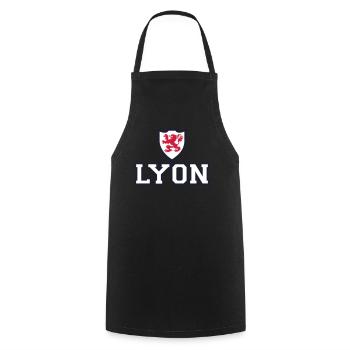 Lyon - Tablier de cuisine - noir - Devant - AI Model Male 185 dark (185cm)
