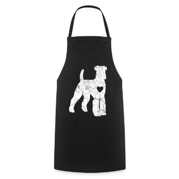 Chien Schnauzer - Tablier de cuisine - noir - Devant - AI Model Male 185 dark (185cm)