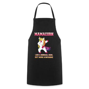 Mamacorn - Kochschürze - Schwarz - Vorne - AI Model Male 185 dark (185cm)