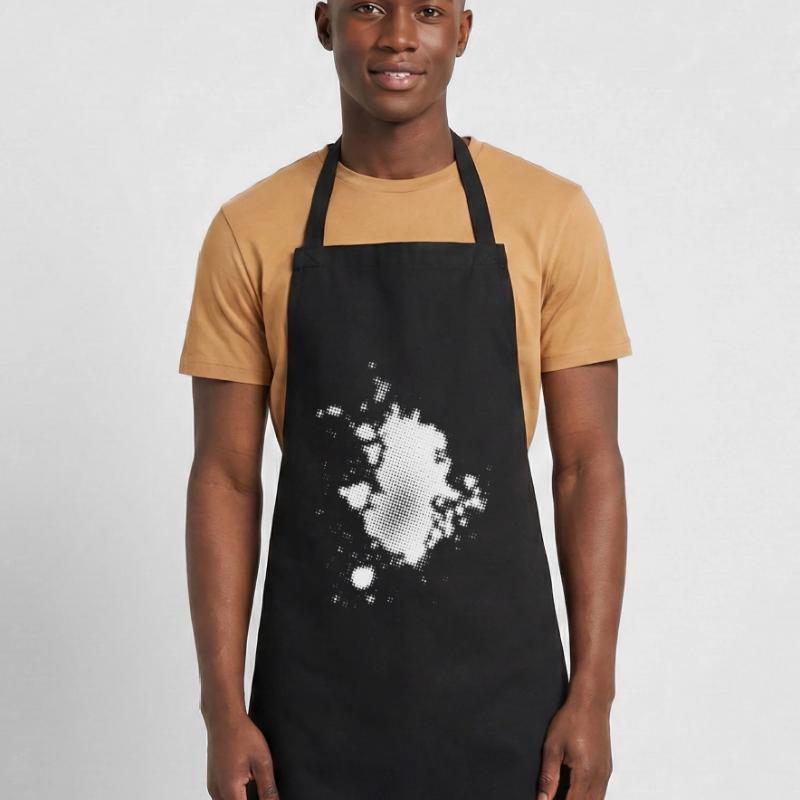 Flash, Dots Background Asymmetrical | rasterized Cooking Apron