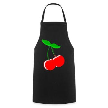 Cherry Retro Fruit Fruit Gift Gift Idea - Cooking Apron - black - Front - AI Model Male 185 dark (185cm)