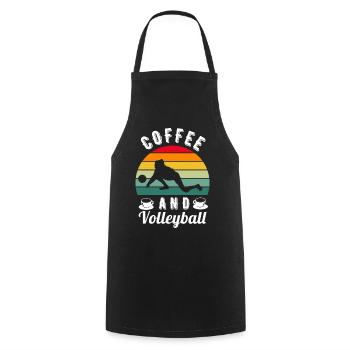 Volleyball Volleyball Player Beach Volleyball Player - Cooking Apron - black - Front - AI Model Male 185 dark (185cm)