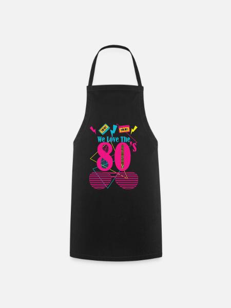 80's love - Kochschürze - Schwarz