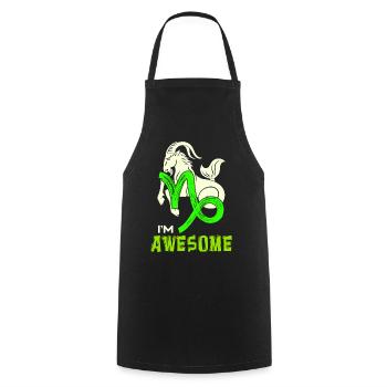 Cool Capricorn Statement Zodiac Sign Esotericism - Cooking Apron - black - Front - AI Model Male 185 dark (185cm)
