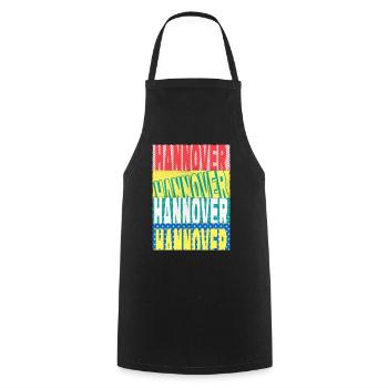 Hanovre Allemagne City Font Skyline Accueil - Tablier de cuisine - noir - Devant - AI Model Male 185 dark (185cm)