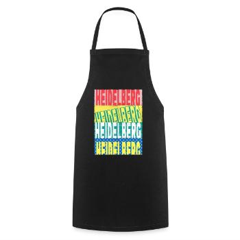 Heidelberg Germany City Font Skyline - Cooking Apron - black - Front - AI Model Male 185 dark (185cm)