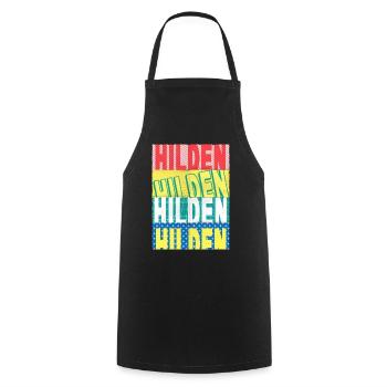 Hilden Deutschland Stadt Schrift Skyline - Kochschürze - Schwarz - Vorne - AI Model Male 185 dark (185cm)