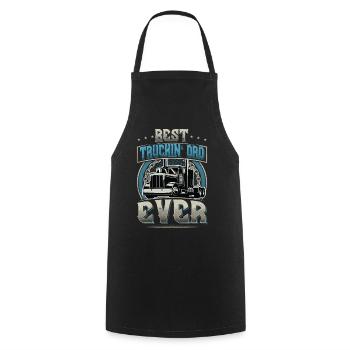 Truck Driver Dad Father Father's Day - Cooking Apron - black - Front - AI Model Male 185 dark (185cm)