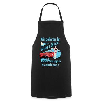 Car wash - Cooking Apron - black - Front - AI Model Male 185 dark (185cm)