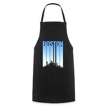 Boston Skyline Classic T-Shirt - Cooking Apron - black - Front - AI Model Male 185 dark (185cm)