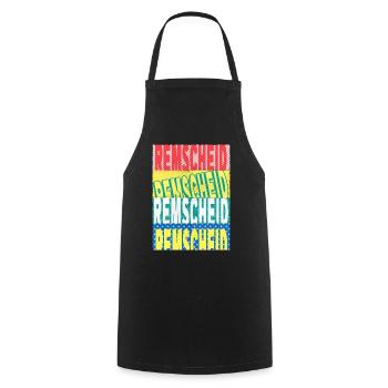 Remscheid Allemagne City Font Skyline - Tablier de cuisine - noir - Devant - AI Model Male 185 dark (185cm)