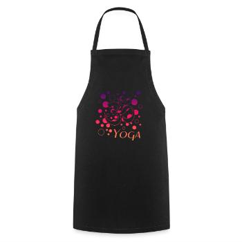 Yoga Om Namaste - Kochschürze - Schwarz - Vorne - AI Model Male 185 dark (185cm)
