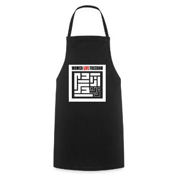 Women life freedom - Tablier de cuisine - noir - Devant - AI Model Male 185 dark (185cm)