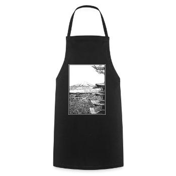 Japon - Tablier de cuisine - noir - Devant - AI Model Male 185 dark (185cm)