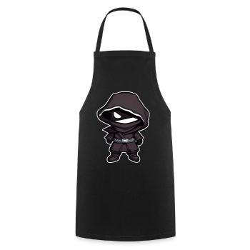 Mystérieux petit ninja d’anime - Tablier de cuisine - noir - Devant - AI Model Male 185 dark (185cm)