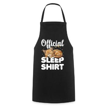 Katze Kätzchen Offizielles Schlafshirt Faul Relax - Kochschürze - Schwarz - Vorne - AI Model Male 185 dark (185cm)