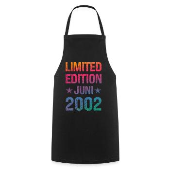 Fête d’anniversaire en édition limitée Vintage 2002 - Tablier de cuisine - noir - Devant - AI Model Male 185 dark (185cm)