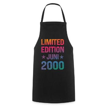 Limited Edition Birthday Party Vintage 2000 - Cooking Apron - black - Front - AI Model Male 185 dark (185cm)