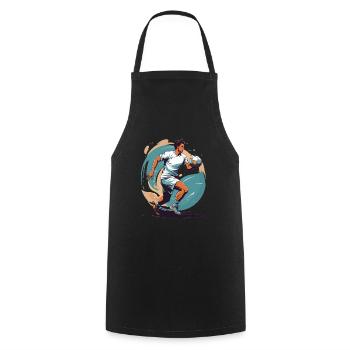 Handball Player Streetwear Iconic Style Design - Cooking Apron - black - Front - AI Model Male 185 dark (185cm)