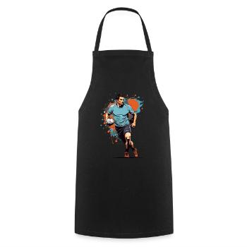 Joueur de handball Streetwear Style iconique - Tablier de cuisine - noir - Devant - AI Model Male 185 dark (185cm)
