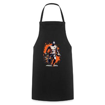 Joueur de handball Streetwear Style iconique - Tablier de cuisine - noir - Devant - AI Model Male 185 dark (185cm)