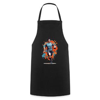 Handballspieler Streetwear Ikonischer Style Design - Kochschürze - Schwarz - Vorne - AI Model Male 185 dark (185cm)