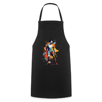 Football Aesthetic Streetwear Iconic Design - Cooking Apron - black - Front - AI Model Male 185 dark (185cm)