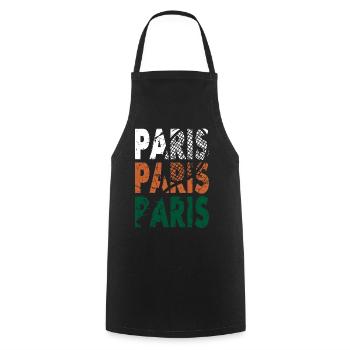 Tennis Shirt Paris Turnier Design Hoodie - Kochschürze - Schwarz - Vorne - AI Model Male 185 dark (185cm)