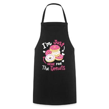 Donuts Donut-Liebhaber - Kochschürze - Schwarz - Vorne - AI Model Male 185 dark (185cm)