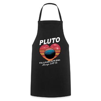 Pluton Still Une planète Dans Mon Cœur Nostalgique Rétro - Tablier de cuisine - noir - Devant - AI Model Male 185 dark (185cm)