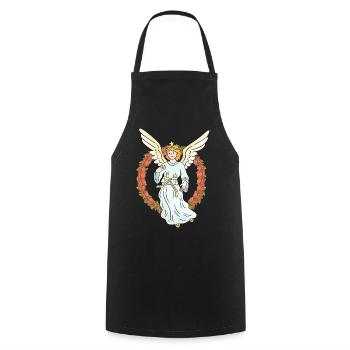 Ange Gardien Ange Protecteur Chapelet Spirituel - Tablier de cuisine - noir - Devant - AI Model Male 185 dark (185cm)