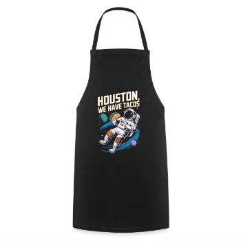 Astronaut Tacos - Cooking Apron - black - Front - AI Model Male 185 dark (185cm)