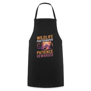 Nature Photography Wildlife Photography Photography - Cooking Apron - black - Front - AI Model Male 185 dark (185cm)
