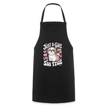 Shi Tzu Lustiger Spruch Frauen - Kochschürze - Schwarz - Vorne - AI Model Male 185 dark (185cm)