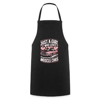 Muscle Car Voiture De Course Femme Disant - Tablier de cuisine - noir - Devant - AI Model Male 185 dark (185cm)